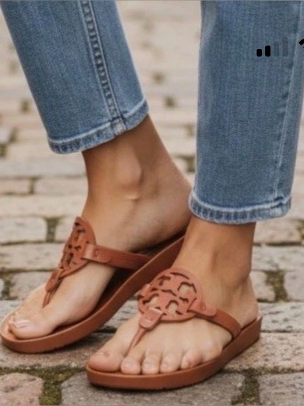 Tory Burch Miller Cloud Leather Sandals, Size 7